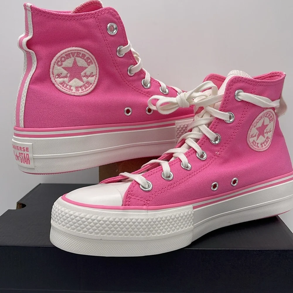 Converse WMNS A07141C CTAS LIFT HI OOPS PINK/OOPS PINK Platforms Sneakers